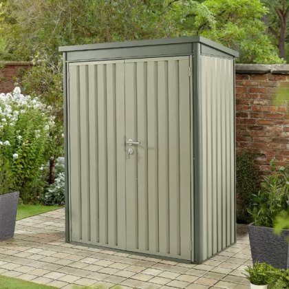4 x 2 Hex Living Weston Pent Metal Shed in Sage Green