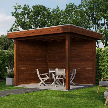 10 x 8 (3.0m x 2.5m) Lugarde Select Winsford Gazebo Treated Brown