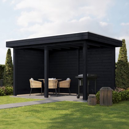 13 x 8 (3.88m x 2.5m) Lugarde Select Andover Gazebo Treated Black