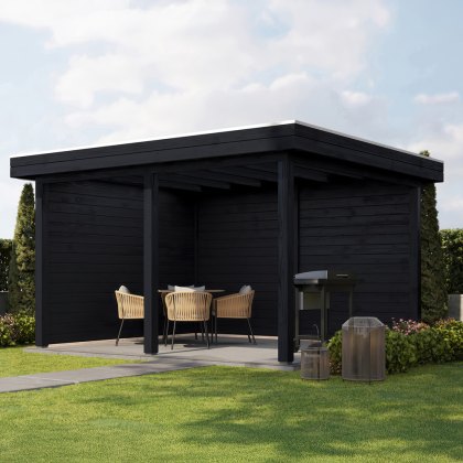 13 x 12 (3.88m x 3.5m) Lugarde Select Horsham Gazebo Treated Black