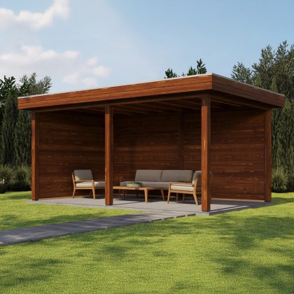 16 x 10 (4.88m x 3m) Lugarde Select Dorchester Gazebo Treated Brown