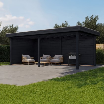 19 x 10 (5.88m x 3.0m) Lugarde Select Grimsby Gazebo Treated Black