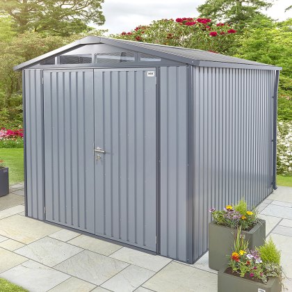 8 x 8 Hex Living Alton Apex Metal Shed in Anthracite Grey
