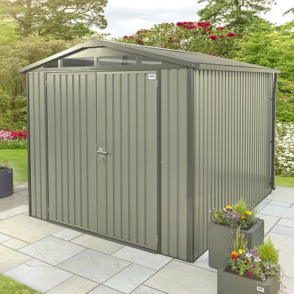 8 x 8 Hex Living Alton Apex Metal Shed in Sage Green