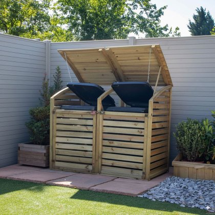 Mercia Double Wheelie Bin Store - Pressure Treated