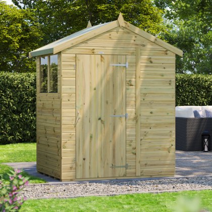 4 x 6 Powersheds Premium Tongue & Groove Apex Wooden Shed - Pressure Treated