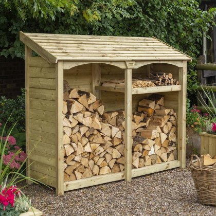7 x 2 Rowlinson Premium Heritage Double Log Store - Pressure Treated