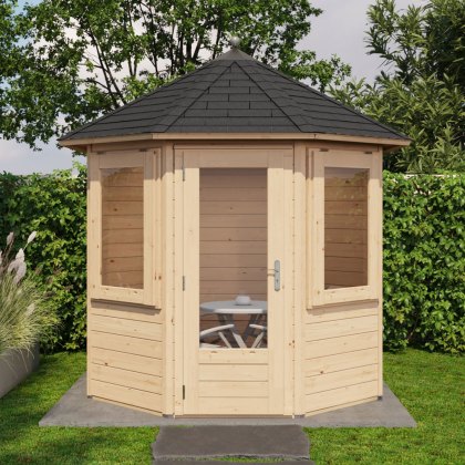 8 x 8 Lugarde Select Elgin Summerhouse in 28mm Wall Thickness (2.4m x 2.4m)
