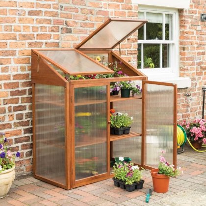 4 x 2 Rowlinson Hardwood Mini Greenhouse