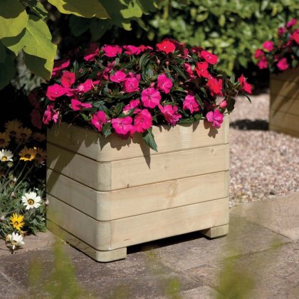 Rowlinson Marberry Square Planter - Pressure Treated
