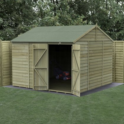 10 x 10 Forest 4Life Reverse Apex Windowless Shed with Double Doors 25yr Guarantee 10 x 10 Forest 4Life Reverse Apex Windowless Shed with Double Doors 25yr Guarantee