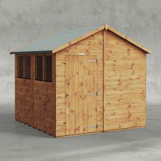8 x 8 Powersheds Tongue & Groove Apex Wooden Shed, studio photo