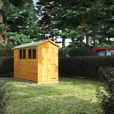 10 x 4 Powersheds Tongue & Groove Apex Wooden Shed, garden setting