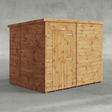 8 x 6 Powersheds Tongue & Groove Windowless Pent Wooden Shed - isolated