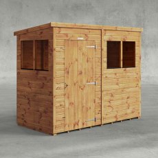 8 x 4 Powersheds Tongue & Groove Pent Wooden Shed, studio shot
