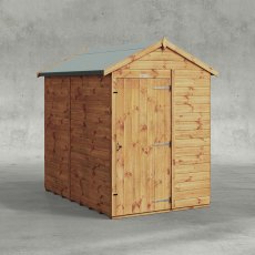 7 x 5 Powersheds Tongue & Groove Windowless Apex Wooden Shed - isolated angle view