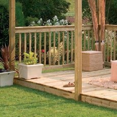 Forest Garden 16 x 8 (4.88m x 2.44m) Ultima Deck Kit including Pergola