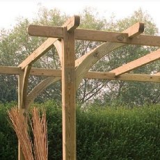 8x8 Forest Ultima Deck Kit including Pergola - close up of the pergola