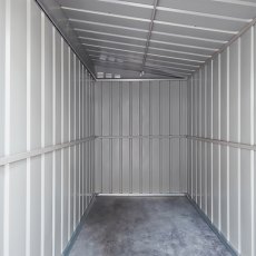 5x8 Globel Lean-to Metal Shed in Grey - internal view