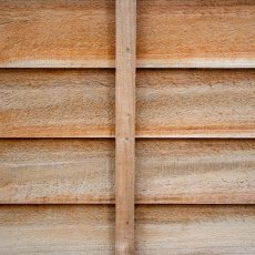 Rear view of 5ft Forest Signature lap fence panel showing horizontal rails and timber fixings
