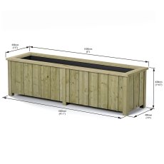 Rowlinson Garden Products 5 x 1'4 Rowlinson Signature Heritage Trough Planter (1.5m x 0.4m)