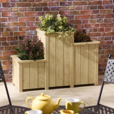 Rowlinson Garden Products 2 x 2 Rowlinson Signature Heritage 3 Tier Corner Planter (0.8m x 0.8m)