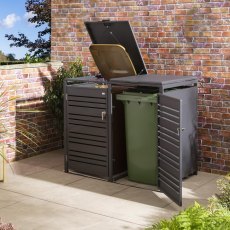 Rowlinson Garden Products Rowlinson Chelsea Double Bin Store - Anthracite