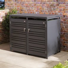 Rowlinson Garden Products Rowlinson Chelsea Double Bin Store - Anthracite