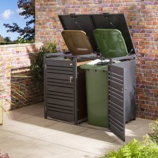 Rowlinson Garden Products Rowlinson Chelsea Double Bin Store - Anthracite