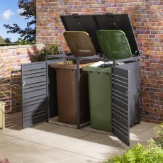 Rowlinson Garden Products Rowlinson Chelsea Double Bin Store - Anthracite
