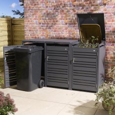 Rowlinson Garden Products Rowlinson Chelsea Triple Bin Store - Anthracite