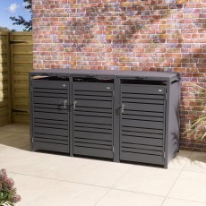 Rowlinson Garden Products Rowlinson Chelsea Triple Bin Store - Anthracite