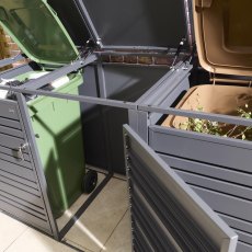 Rowlinson Garden Products Rowlinson Chelsea Triple Bin Store - Anthracite