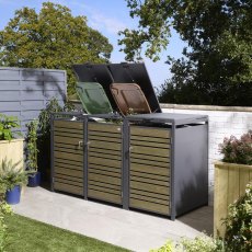 Rowlinson Garden Products Rowlinson Chelsea Triple Bin Store - Oak