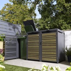 Rowlinson Garden Products Rowlinson Chelsea Triple Bin Store - Oak