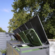 Rowlinson Garden Products Rowlinson Chelsea Quadruple Bin Store - Oak
