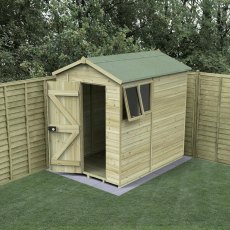 7 x 5 Forest Timberdale 25yr Guarantee Tongue & Groove Pressure Treated Apex Shed, garden setting