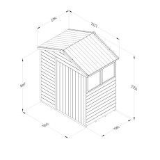 6 x 4 Forest Timberdale Pressure Treated Apex Shed, DIY assembly