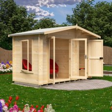 Shire Spalding 12x6 log cabin with front and side windows and double doors