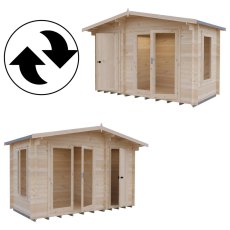 Shire Spalding 12x10 log cabin showing layout
