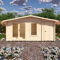 Shire Spalding 16x8 log cabin front view
