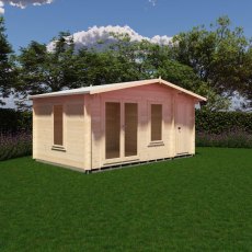 Shire Spalding 16x10 log cabin with front and side windows and double doors