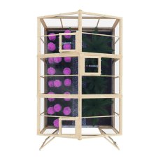 Shire Holkham 8x12 greenhouse internal staging with plants
