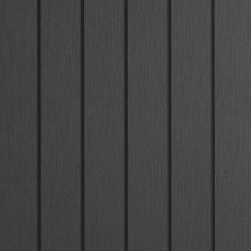 Close-up view of Shire Light-Neo composite decking in Dark Grey showing fine grooved surface texture.