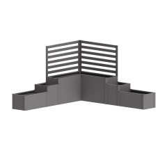Biohort DaVinci Planter Box System 1 in metallic quartz grey
