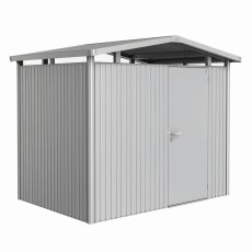 Biohort Panorama P2 metal shed 9x6 in silver metallic with single door