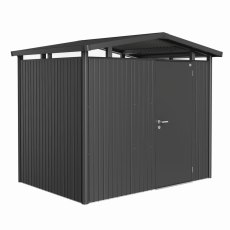 Biohort Panorama P2 metal shed 9x6 in dark grey metallic single door