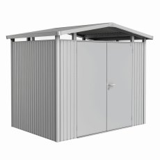 Biohort Panorama P2 metal shed 9x6 in silver metallic with double door