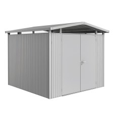 Biohort Panorama P4 metal shed 9x9 in silver metallic with double door