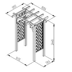 Forest Garden Forest Ultima Pergola Arch - Pressure Treated